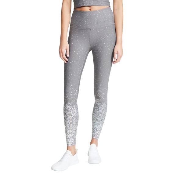 Ombre Beyond Yoga Gray Printed High-Waisted Leggin midi medium - Picture 1 of 5